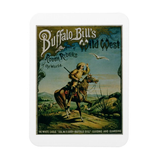 Íman Anúncio para o Oeste e Co Selvagem de Buffalo Bill (Vertical)
