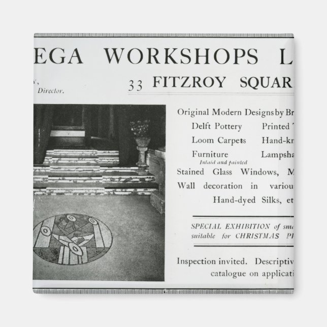 Íman Anúncio para os Omega Workshops Ltd (Frente)