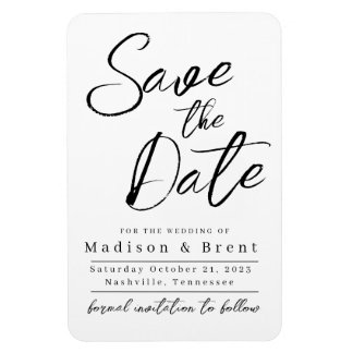 Íman Anúncio Simples de Casamento Não Fotográfico Mimim