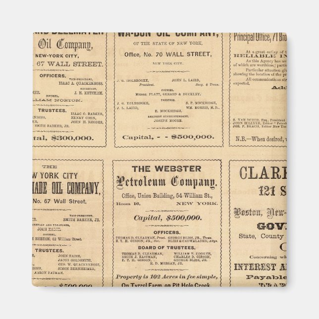 Íman Anúncios de petróleo (Frente)