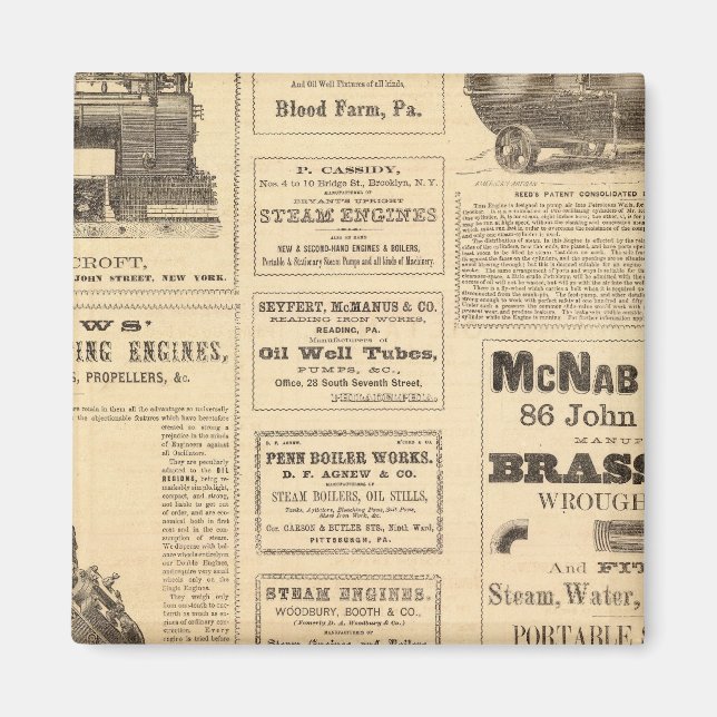 Íman Anúncios do New York Oil (Frente)