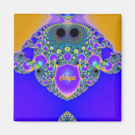 Íman ANYA ~ Padrão Abstrato ~ Azul Púrpura Amarelo ~