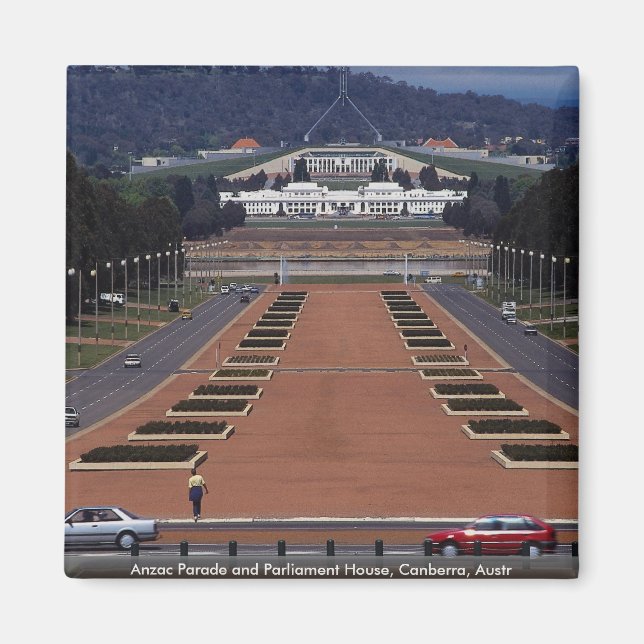 Íman Anzac Parade e Parlamento, Canberra, Austr (Frente)