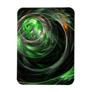 Íman Ao redor do mundo, o Abstrato verde de arte Premiu
