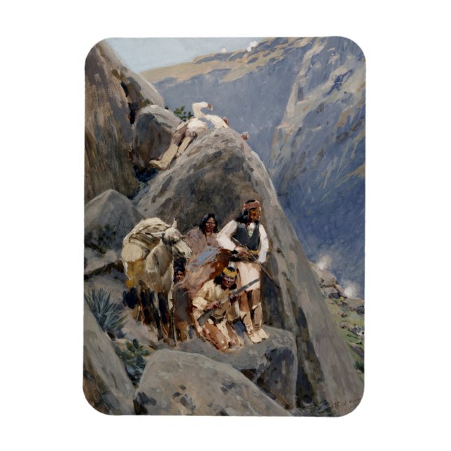 Íman Apache Warriors: Escorregada pela Cavalaria Americ (Vertical)