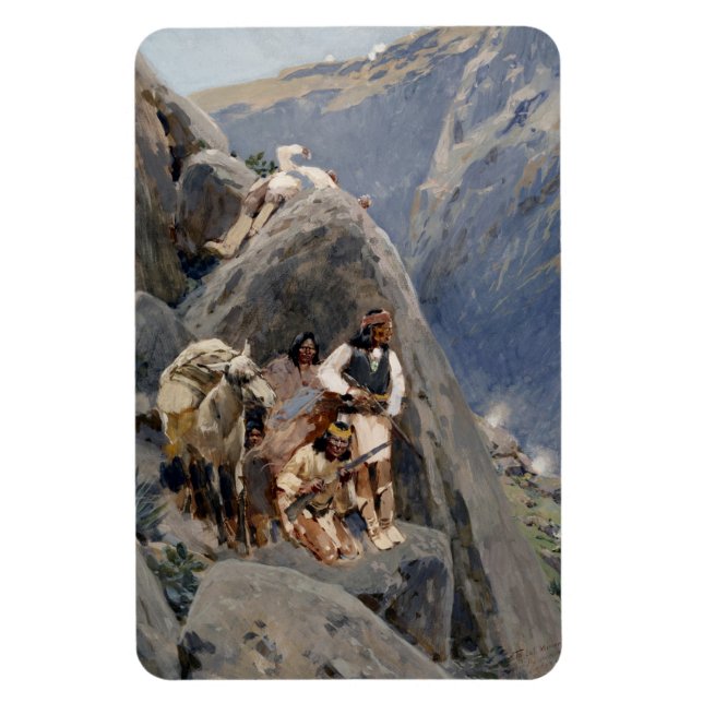 Íman Apache Warriors: Escorregada pela Cavalaria Americ (Vertical)