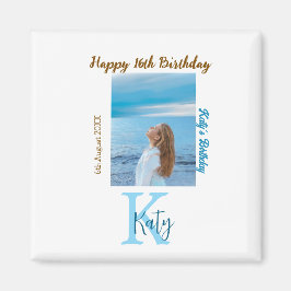 Íman Apelido de 16 anos, feliz, castanho-aqua