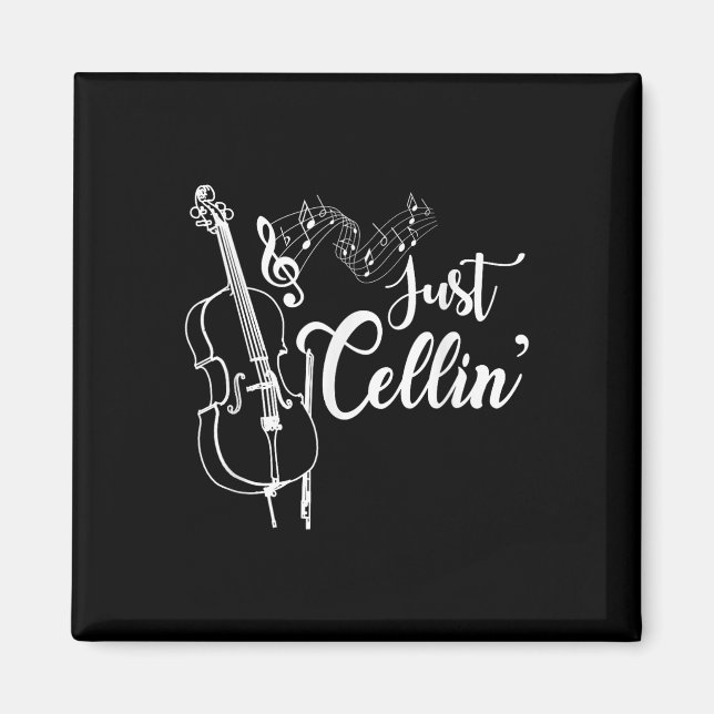 Íman Apenas Cellin Engraçado Cellista Músico Presente C (Frente)