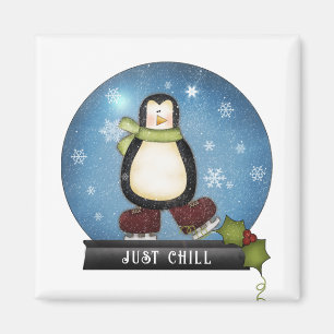 Íman APENAS CHILE Pinguim Pinguim Pato De Gelo Dentro S