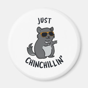 Íman Apenas Chin Chillin Cute Chinchilla Pun