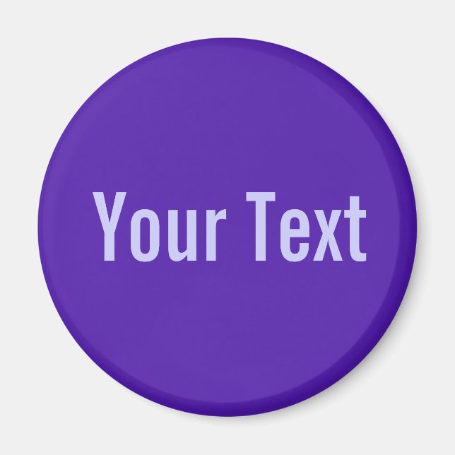 Íman APENAS COR / violeta + seu texto (Frente)