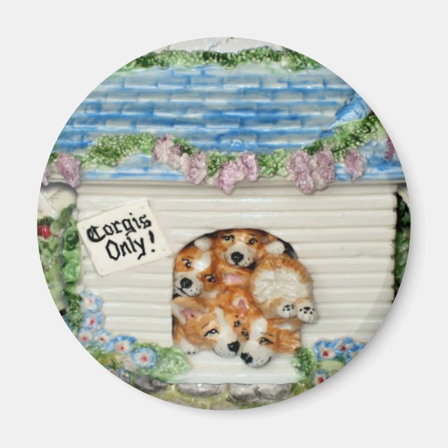 Íman "Apenas Corgis!" Corgi Magnet (Frente)