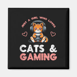 Íman Apenas Garota Que Ama Gatos Jogos Gamer Garotas Cr
