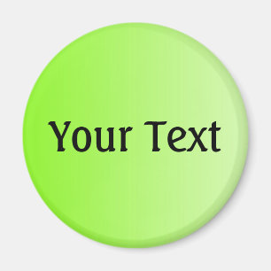 Íman APENAS gradações de COR verde neon + texto