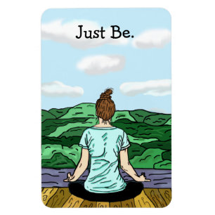 Íman Apenas Seja Uma Natureza De Yoga Inspiradora