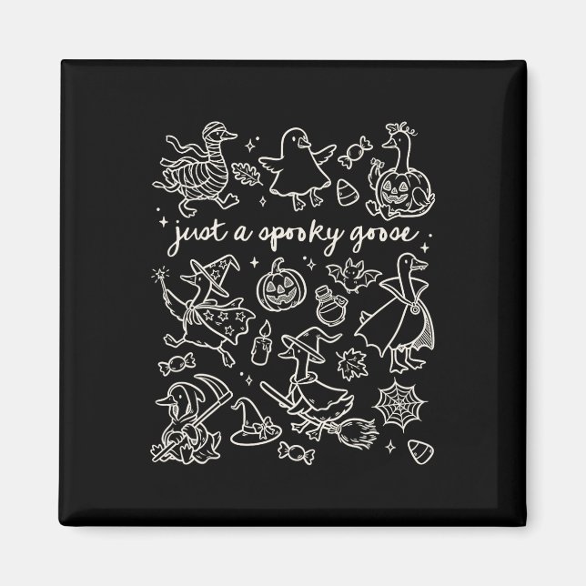 Íman Apenas Um Doodles De Bobo De Halloween Cute Cute C (Frente)