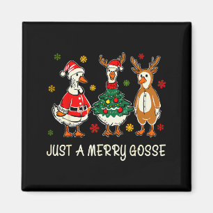 Íman Apenas Um Ganso Bonito Alegre Divertido Natal Goos