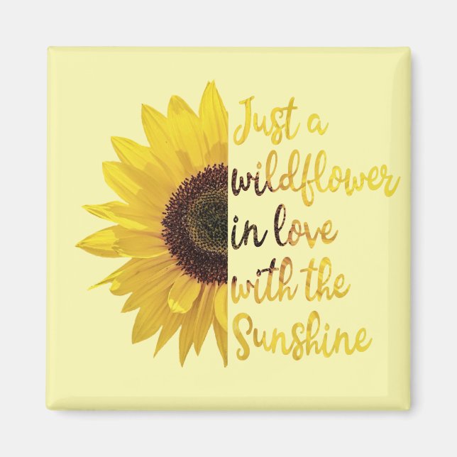 Íman Apenas um Magnet Quadrado de Flores (Frente)