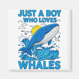Íman Apenas um menino que ama baleias Oceano Animal Mar