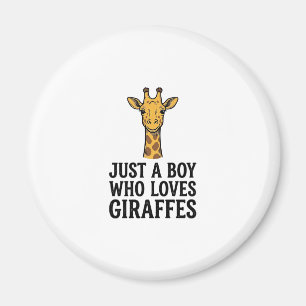 Íman Apenas um Menino que Ama Girafas Camiseta Girafa F