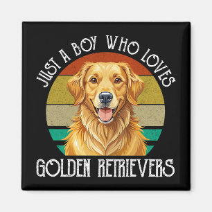 Íman Apenas um menino que ama Golden Retrievers