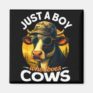 Íman Apenas um menino que ama vacas crianças de fazende