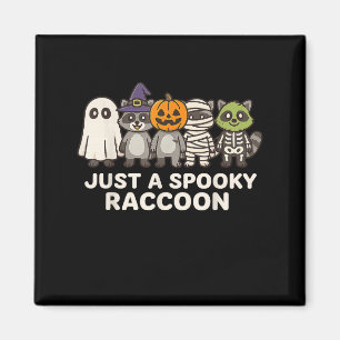 Íman Apenas Um Traje De Halloween De Guaxinim Assustado