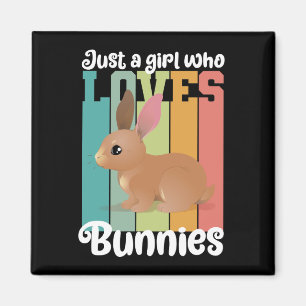 Íman Apenas uma garota que ama Bunnies Páscoa Coelhinh