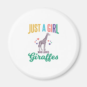 Íman Apenas uma Garota que Ama Girafas Desenho Vetorial