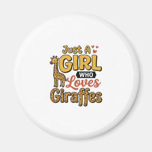 Íman Apenas Uma Garota Que Ama Girafas Vetor Vintage De