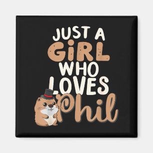 Íman Apenas Uma Garota Que Ama Phil Divertido Feliz Dia