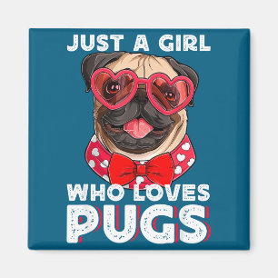 Íman Apenas Uma Garota Que Ama Pugs Amante de Animais F