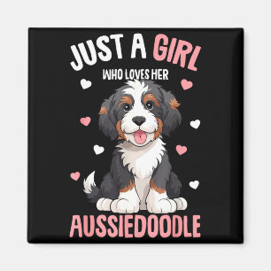 Íman Apenas Uma Garota Que Ama Seu Aussiedoodle Aussie 