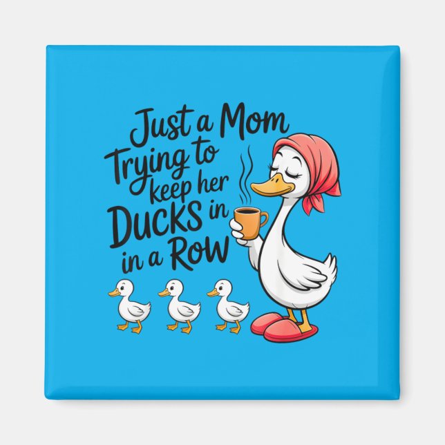 Íman Apenas uma mãe mantendo os patos em fila (Frente)