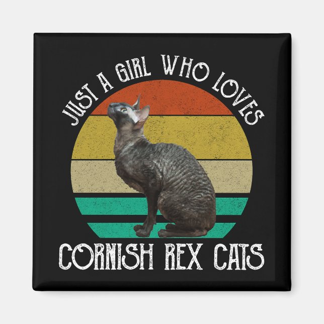 Íman Apenas Uma Menina Que Ama Gatos Cornish Rex (Frente)