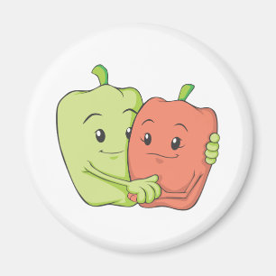 Íman Aperto de dois amantes da pimenta de Bell doce