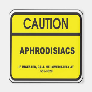 Íman Aphrodisiacs em ímã de advertência do refrigera