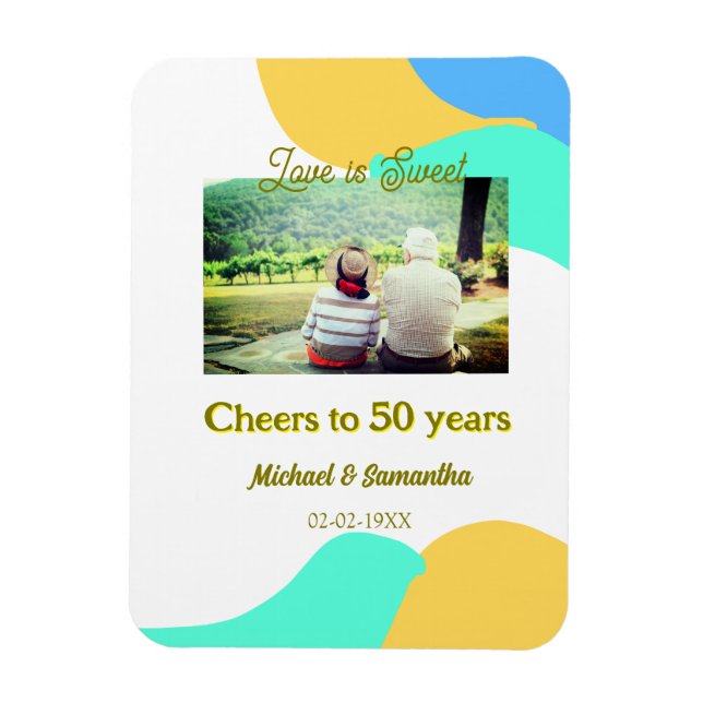 Íman aplausos para 50 anos o amor é doce retrô (Vertical)