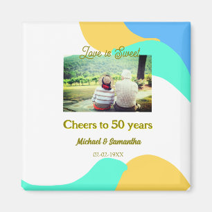 Íman aplausos para 50 anos o amor é doce retrô