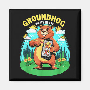 Íman Aplicativo de Clima do Groundhog Previsão Divertid