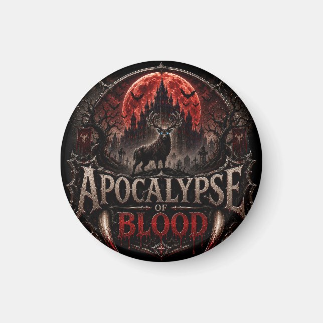 Íman Apocalipse de Sangue Horror Magnet (Frente)