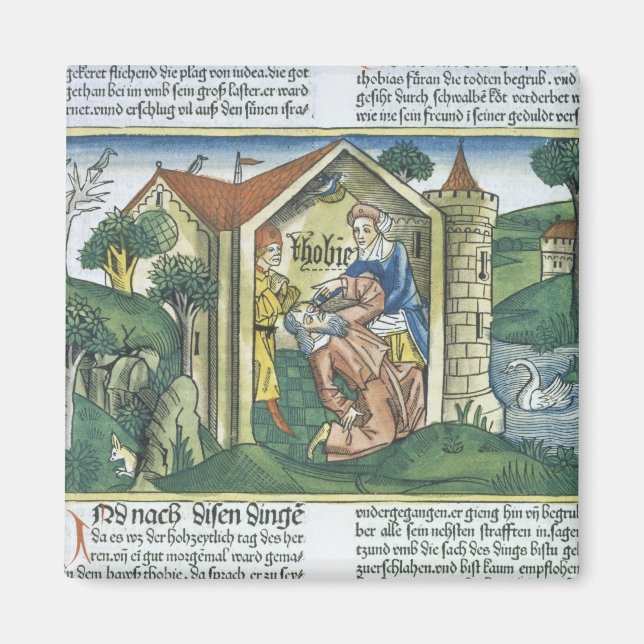 Íman Apocrypha: Tobit está cego por dejetos de pardal (Frente)