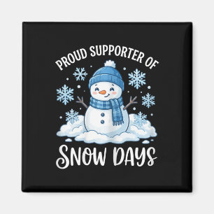 Íman Apoiador Orgulhoso De Dias De Neve Equipe Engraçad