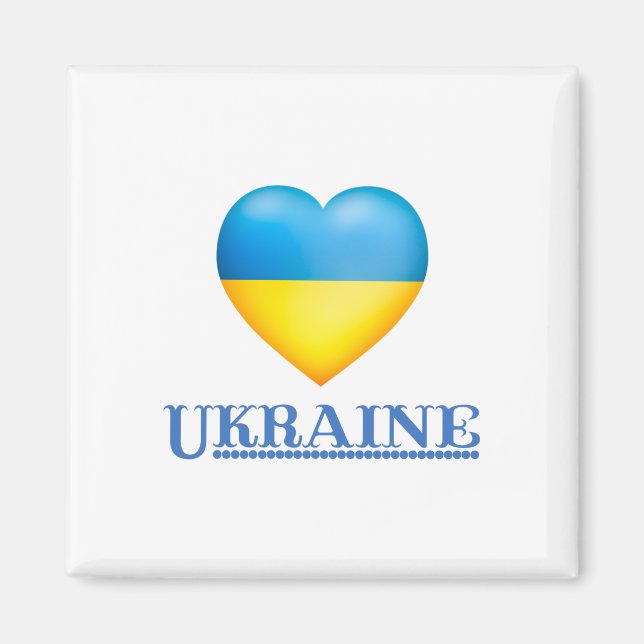 Íman Apoiar a Ucrânia - Paz e Amor para a Ucrânia (Frente)