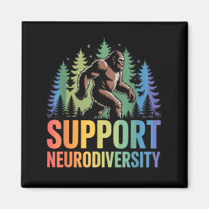 Íman Apoie a Neurodiversidade Bigfoot Divertido Autismo