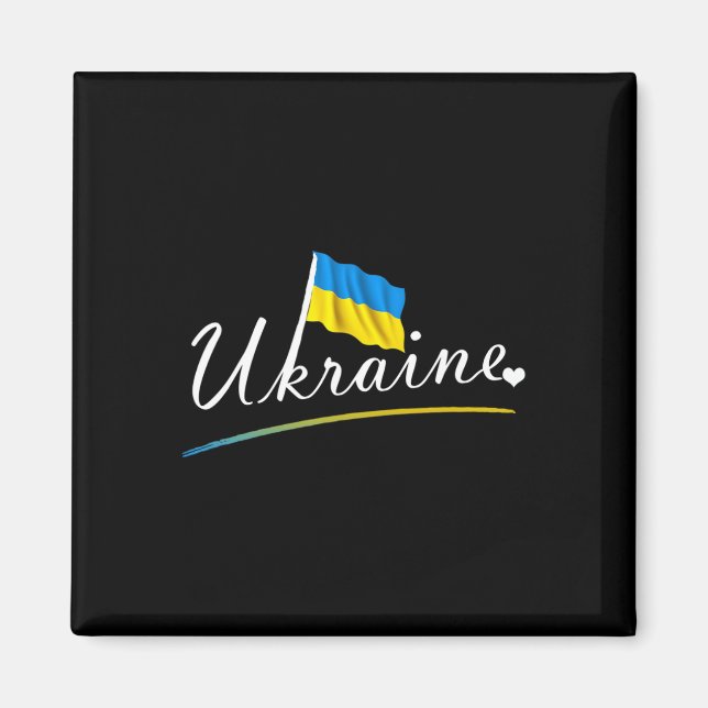 Íman Apoie a Ucrânia Eu Estou Com a Ucrânia 1  (Frente)