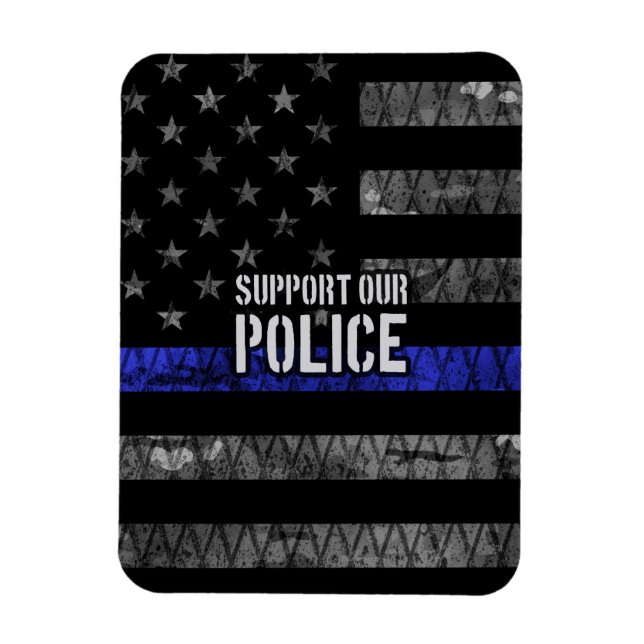 Íman Apoie nossa bandeira desapontada da polícia (Vertical)