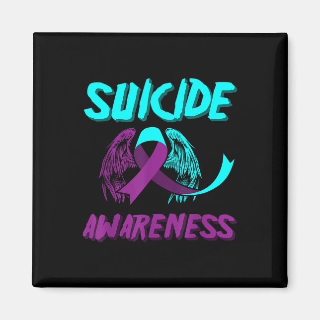 Íman Apoio à Consciência Suicida Asas Suicidas Prevençã (Frente)