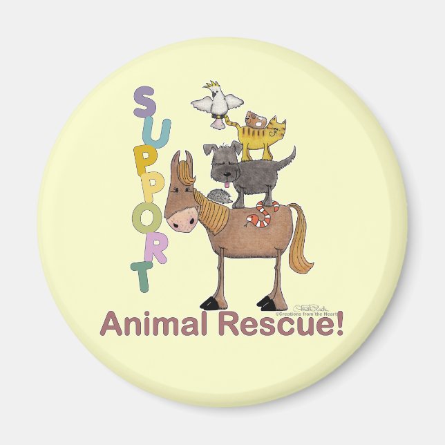 Íman Apoio ao resgate de animais (Frente)