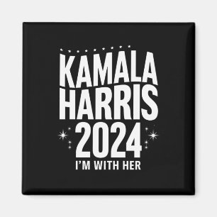 Íman Apoio Kamala 2024 Estou Com Ela Kamala Harris 
